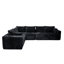 Canapé d'angle modulaire moderne 6 places Sophy Aruba en tissu peluche nuage, aucun assemblage requis-237262879-237263075