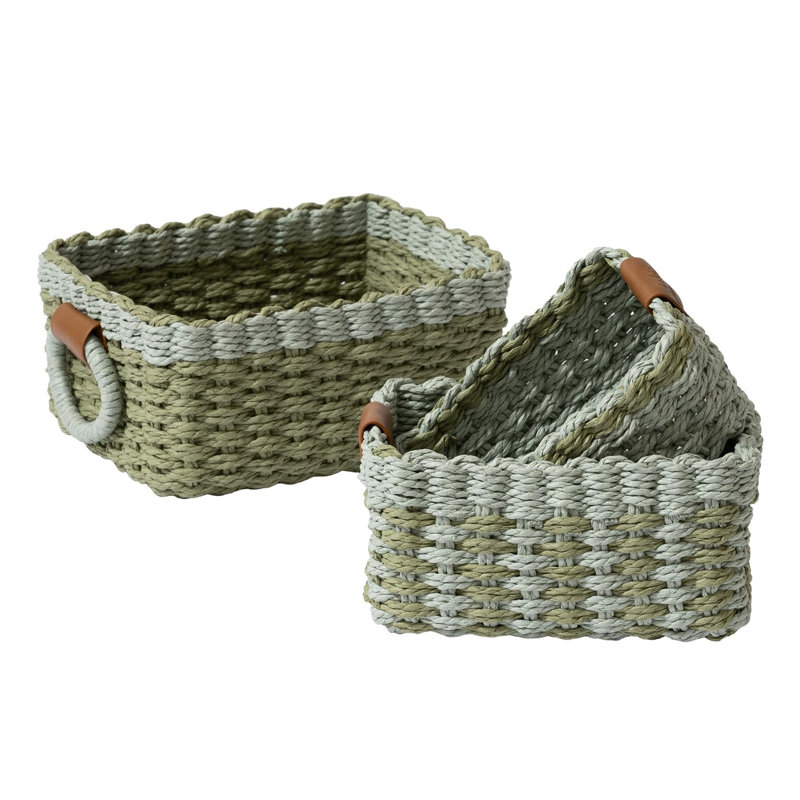 August Grove Ghaith Decorative Bin, Green
