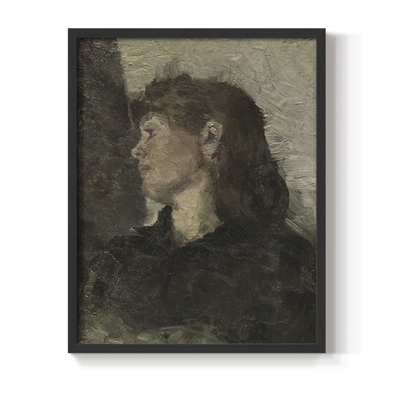 «Vintage Portrait Print» CXLVI, reproduction encadrée - bois massif
