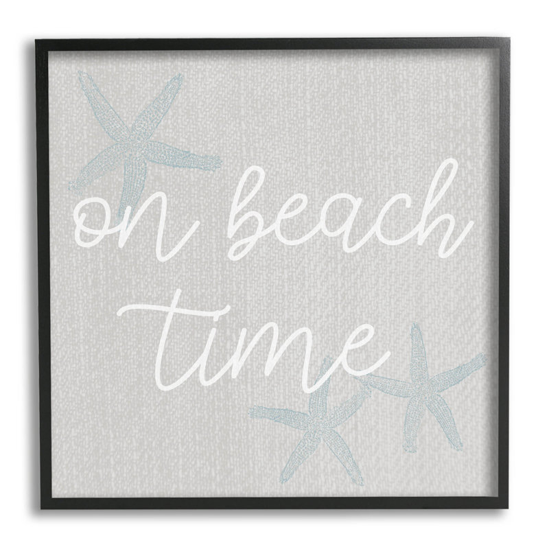 «On Beach Time», art de la giclée par Daphne Polselli, H 17 po x l 17 po x P 1,5 po, Giclée encadrée noir minuit