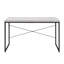 Bureau d'écriture, gris et argent, base en métal, mobilier de bureau moderne | Idée de cadeau-413930432