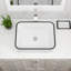 Lavabo de salle de bain vasque rectangulaire 19 po x 15 po en céramique blanche-100998250