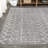 Kateshia Moroccan HYPE Boho Vintage Diamond Gray/Ivory Rug-1362604319