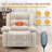 KORSER Recliner Chair With Heat And Massage,Oversized Recliner, 360°Swivel Manual Recliners For Living Room, Rocker Recliner With Side Pockets-802707624-786958859
