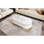 Table basse ovale moderne avec tiroirs