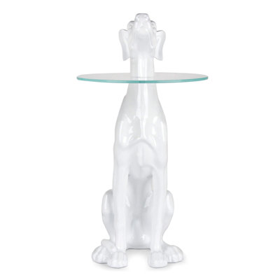 Axxel Glass Top Side Table