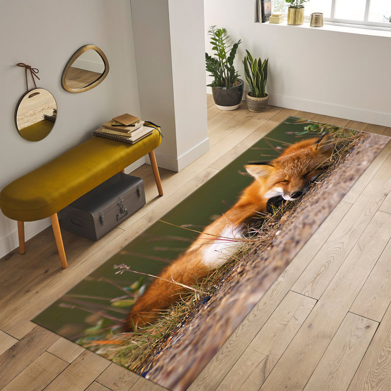 Exquisite Floral Pattern Printed Rug in Soft Non Woven Material Perfect for Adding a Touch of Elegance to Your Living Room or Bedroom