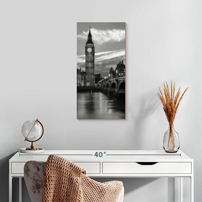 Soirée au pont de Westminster, H 24 po x l 12 po
