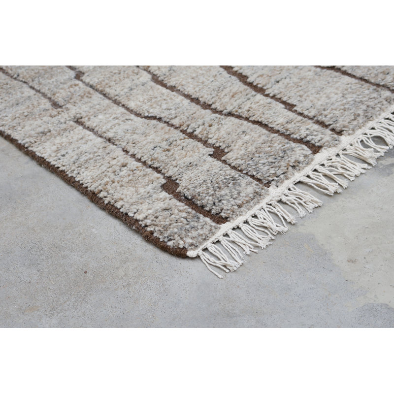Rectangle Hand Knotted Wool Area Rug