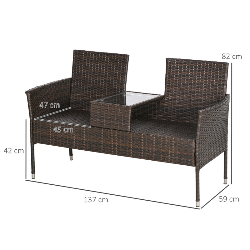 Lincolnshire 59cm Long Slat Seat with Cushions