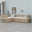 L-Shaped Platform Bed With Three Storage Drawers-1450986953