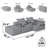 Boneless Modern Oversized Modular Sectional Sofa-2022262663