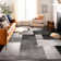 Damarus Geometric Gray/Ivory/Black Area Rug