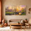 Ensemble de 3 reproductions d'art sur toile, paysage urbain et paysage urbain-807975696