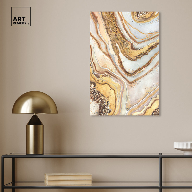 Golden Lines, Wrapped Canvas, 24" H x 16" W