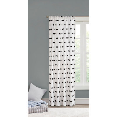 50" Pom Pom Embellished Curtain Panel