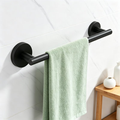 Bathroom Hardware Accessories Set, Stainless Steel Towel Rack Set with Toilet Paper Holder and Towel Hooks, Wall Mounted Bathroom Fixtures