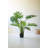  47" Faux Split Leaf Philodendron Plant in Black Pot, Artificial Tropical Floor Plant