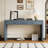 Curved Console Table With Storage, Wooden Entryway Table With 2 Drawers, Rustic Console Tables For Entryway, Hallway, Living Room-261991318