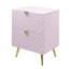 Table de chevet 2 tiroirs rose ultrabrillant-1338046026