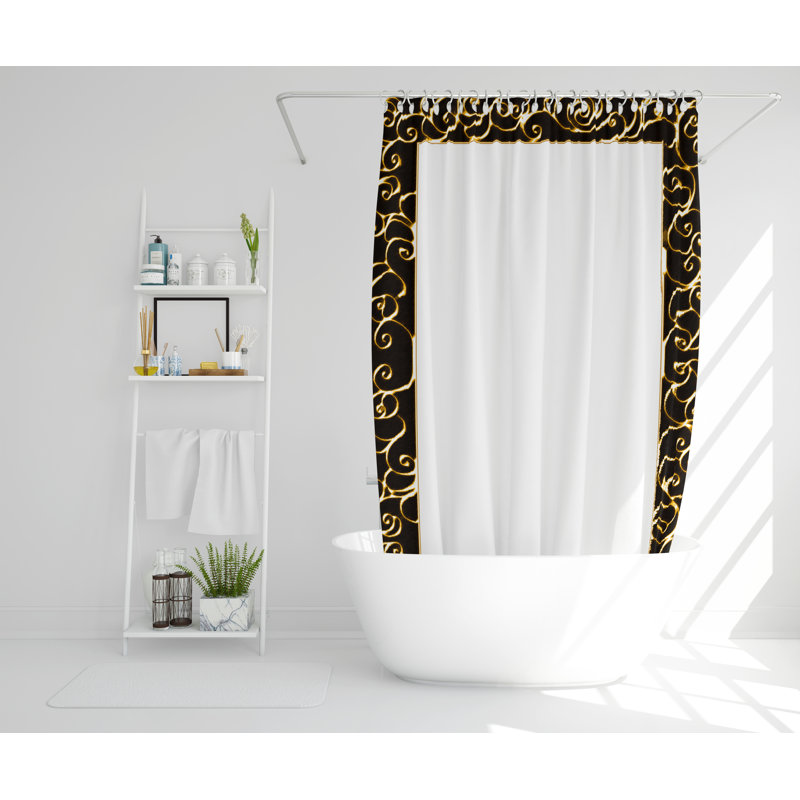 Orval Polyester Shower Curtain Set, 168cm H x 168cm W