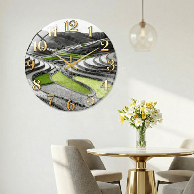 Horloge murale en verre