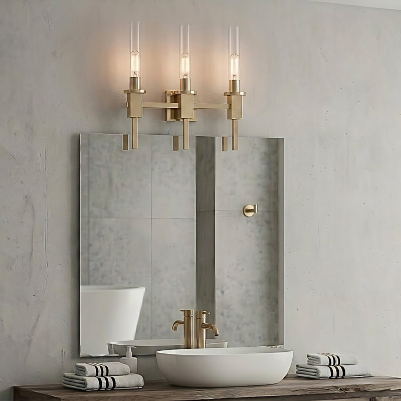 Éclairage pour meuble-lavabo à intensité variable Cathern, 3, Or