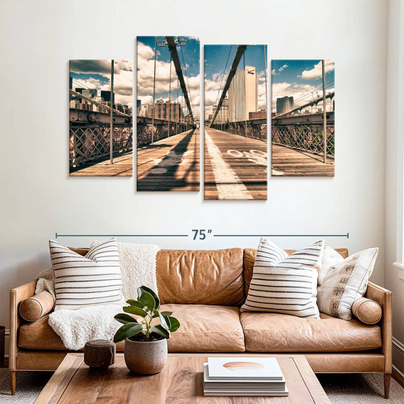 Lilie On The Brooklyn Bridge, 42" H x 68" W