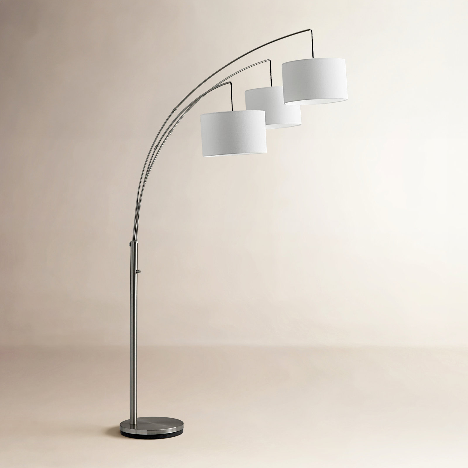 Willowdale 74'' Floor Lamp, Brushed Steel