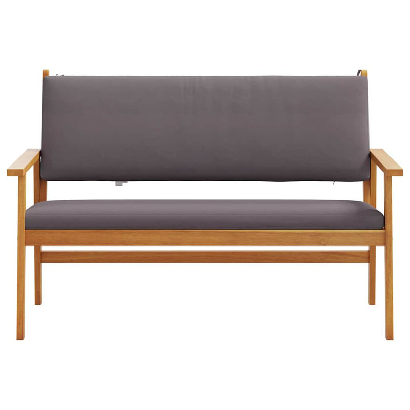 Solid Wood Outdoor Bench, Grey