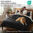 Southshore Fine Linens Vilano Duvet Cover Set, Oversized 110 GSM Microfiber Bedding with Hidden Zipper Closure and 4 Corner Ties, 2 King Pillow Shams, King/California King, Black-850210336-850210348