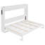 Grand lit escamotable pliant latéral de taille grand avec motif imprimé tendance, éclairage DEL sous le lit et prise USB intégrée - conception peu encombrante-645723499-645723496