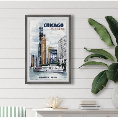 " Chicago Lakefront Cityscape " Painting Print