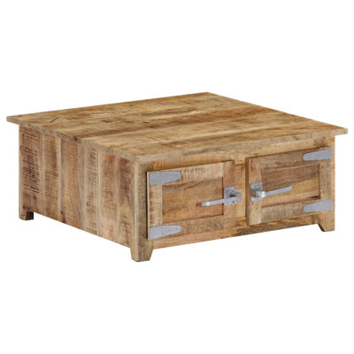 Peter Solid Wood 4 Legs Coffee Table with Storage
