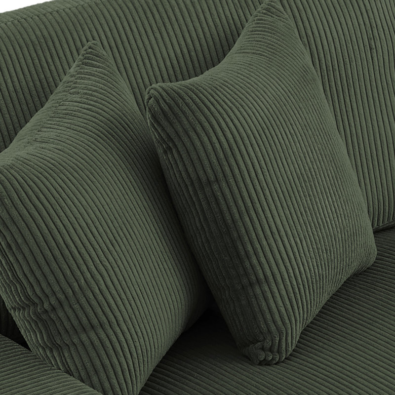 Square Throw Cushion, Green