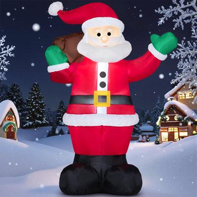 6ft Christmas Inflatable Santa with Gift Bag