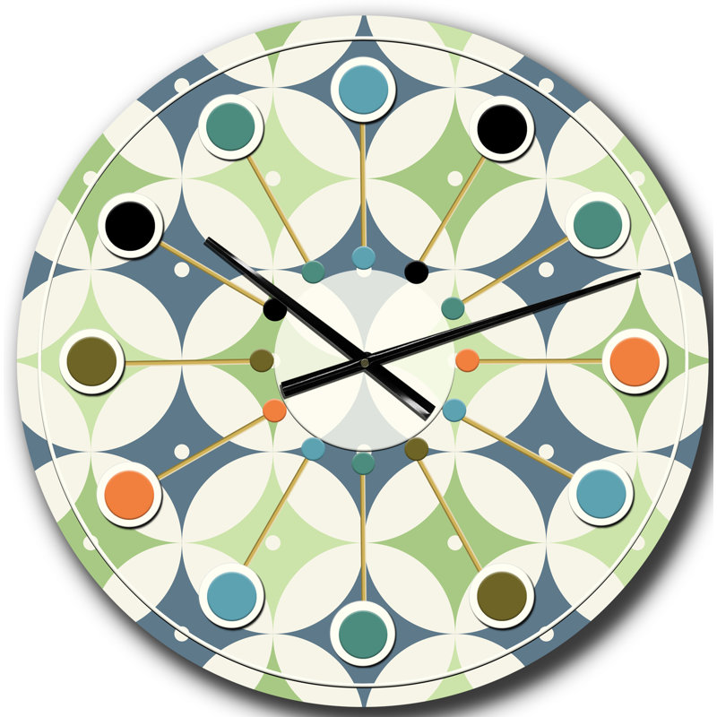 Horloge murale rétro Mid-Century, Grand