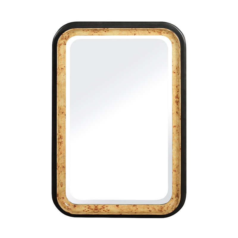 Miroir rectangulaire en bois massif et manufacturé