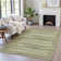 Machine Washable Indoor/Outdoor Xhevrie Green Rug
