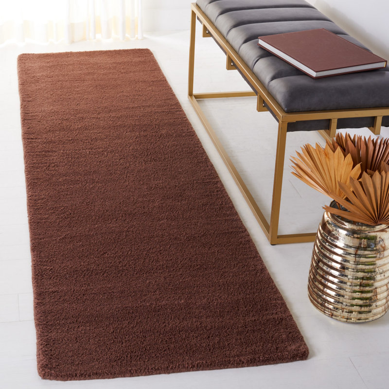 Frann Hand Tufted Wool Solid Color Rug, Runner 2'3" x 8'