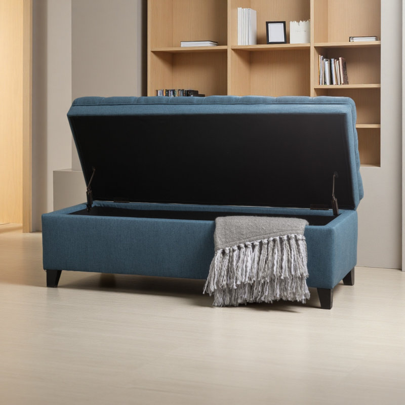 OTTOMAN DE RANGEMENT, Bleu