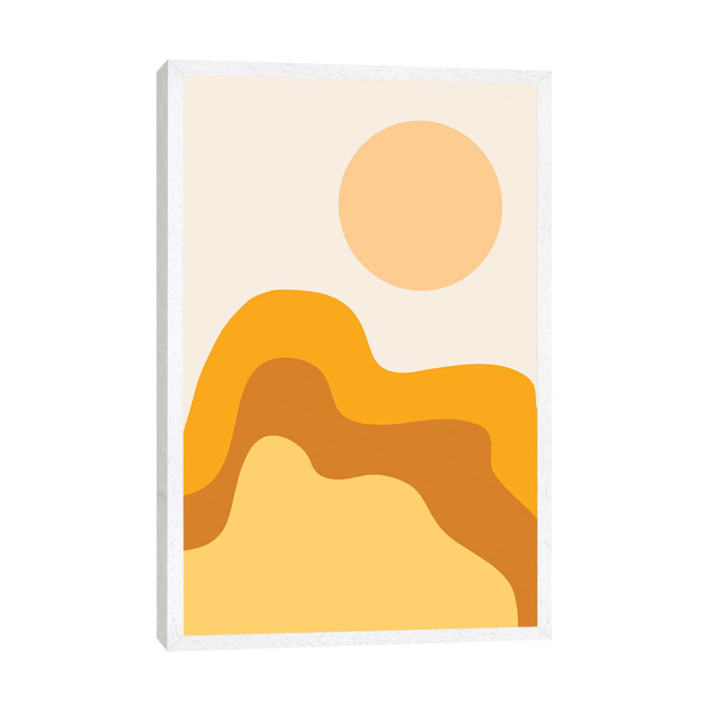 Sun Dunes II - Print on Canvas, 152.5 cm H x 101.5 cm W, White Framed
