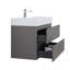 Grand meuble-lavabo mural moderne avec lavabo sans drain et robinet Modern H 25,2 po x l 35,8 po x P 18,1 po