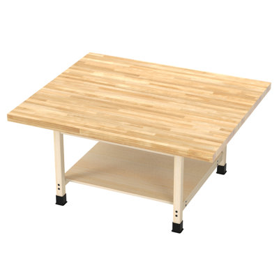 64'' W Solid Wood Top Workbench