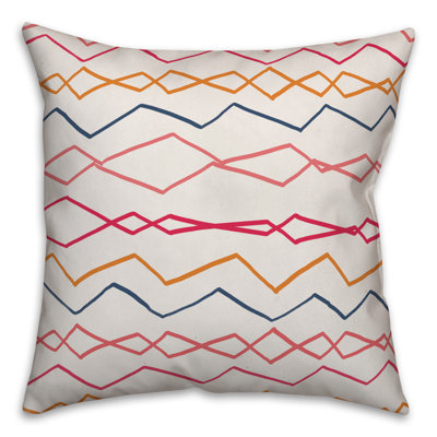  Coussin décoratif abstrait à rayures abstraites ondulées