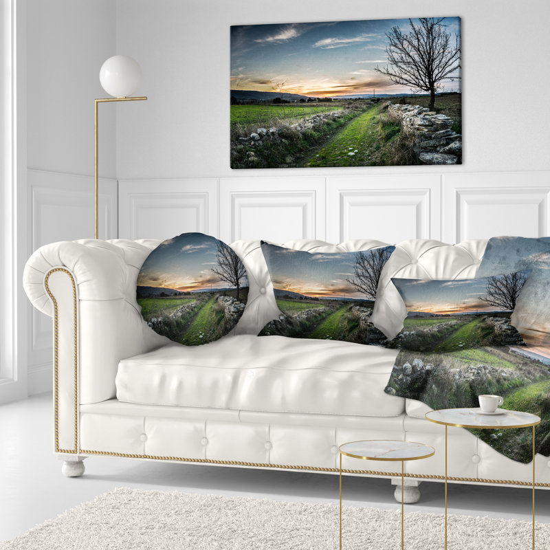 Landscape Reversible Throw Pillow