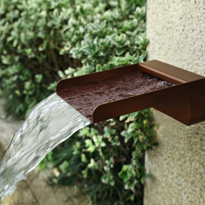 Outdoor Stainless Steel Waterfall Fountain