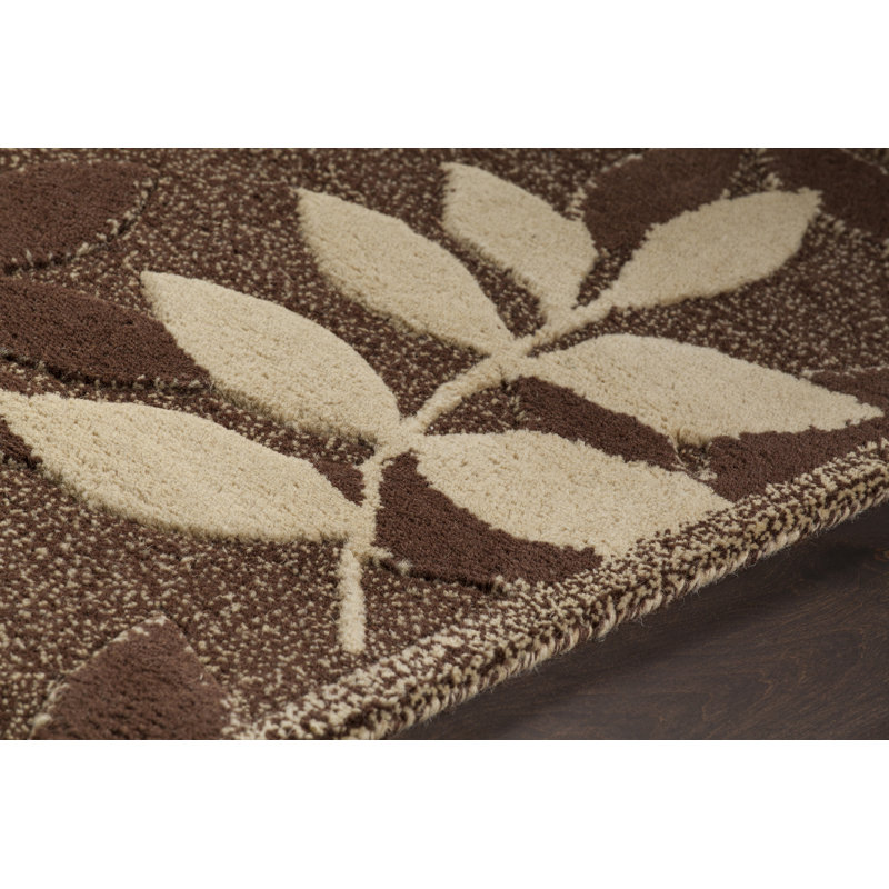 Medford Authentic Hand-Tufted Handmade Lime Green, Ivory & Black Contemporary Floral Wool Area Rug