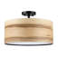 16 po Plafonnier semi-encastré 3 lumières en placage de bois tambour-1315484538