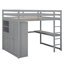 Lit mezzanine en bois avec garde-robe intégré-1031340800